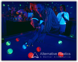 Acrylic Pool Balls Fluorescent Under UV Light